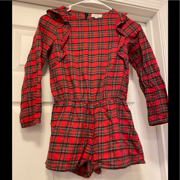 EUC Wild and Gorgeous Plaid romper - Picture 1 of 3